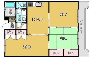 【 谷山中央１丁目 】　サザンハイツ麓　405号