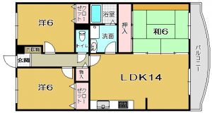 【 下荒田４丁目 】　ロイヤルガーデン　206号